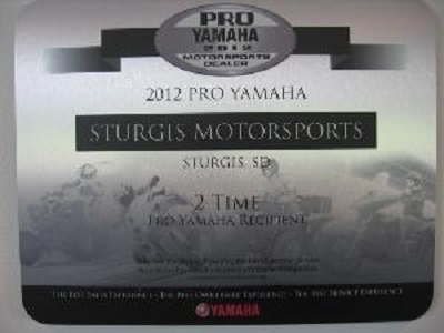 2012 PRO Yamaha Sturgis Motorsports Award